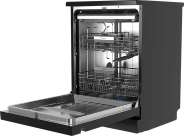 Midea Digital Dishwasher, 14 Place Settings, 6 Programs, Black - MDWEF1433D(B)-WI-EG Midea Digital Dishwasher, 14 Place Settings, 6 Programs, Black - MDWEF1433D(B)-WI-EG